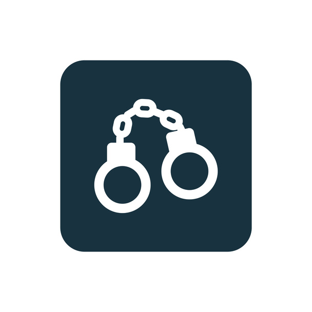 handcuffs icon Rounded squares button - Vector, Image