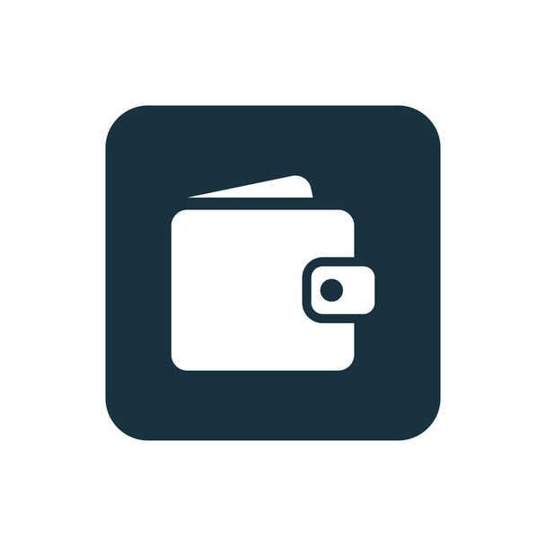 Peněženka ikona zaoblené čtverečky zob - Vektor, obrázek