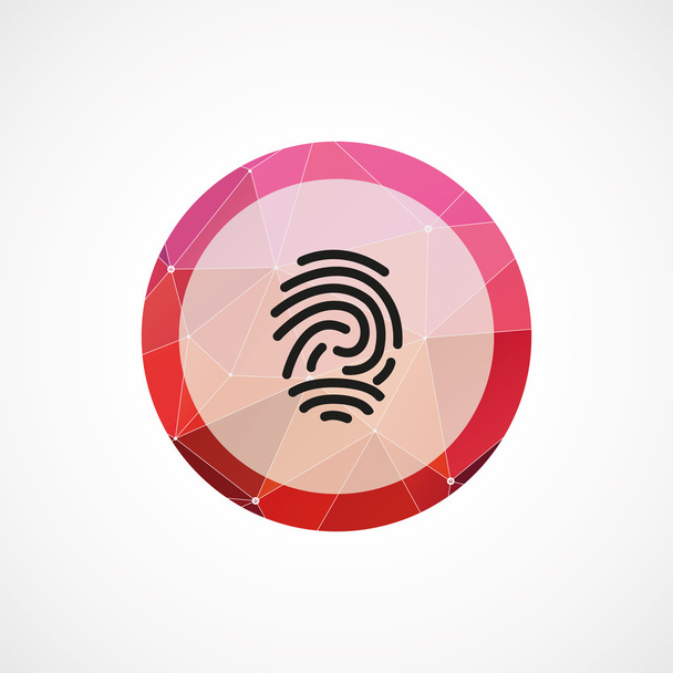 huella dactilar círculo rosa triángulo fondo ico
 - Vector, Imagen