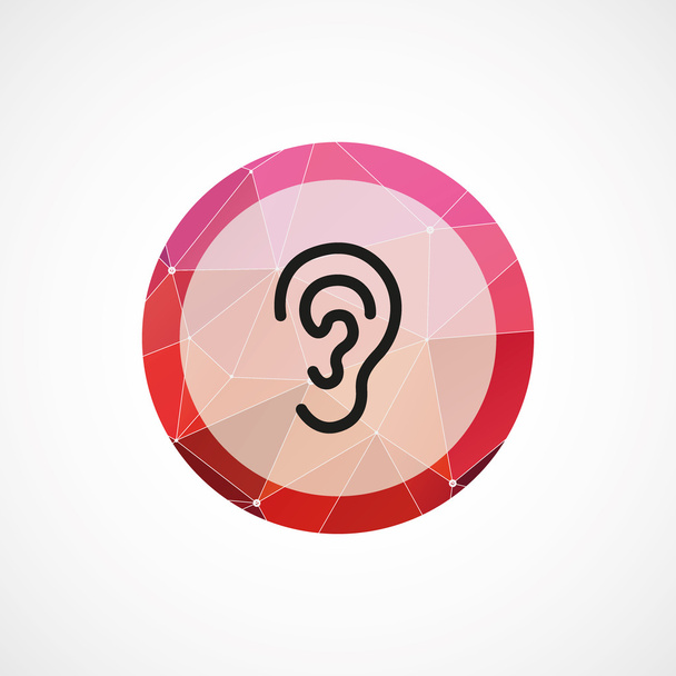 oreja círculo rosa triángulo fondo ico
 - Vector, imagen