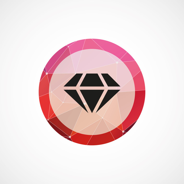 Diamant Kreis rosa Dreieck Hintergrund ico - Vektor, Bild