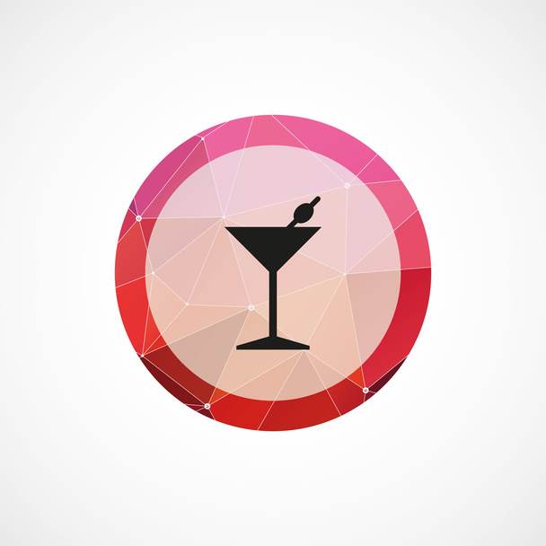 cocktail ympyrä vaaleanpunainen kolmio tausta ico
 - Vektori, kuva