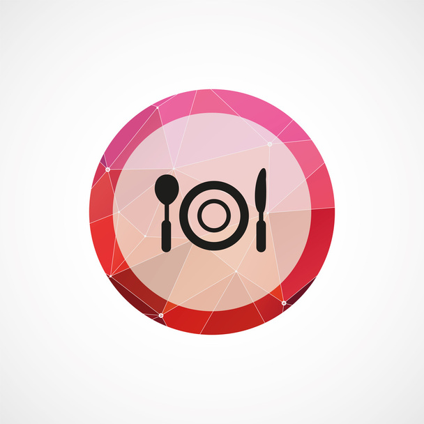 restaurant circle pink triangle background ico - Vector, Imagen