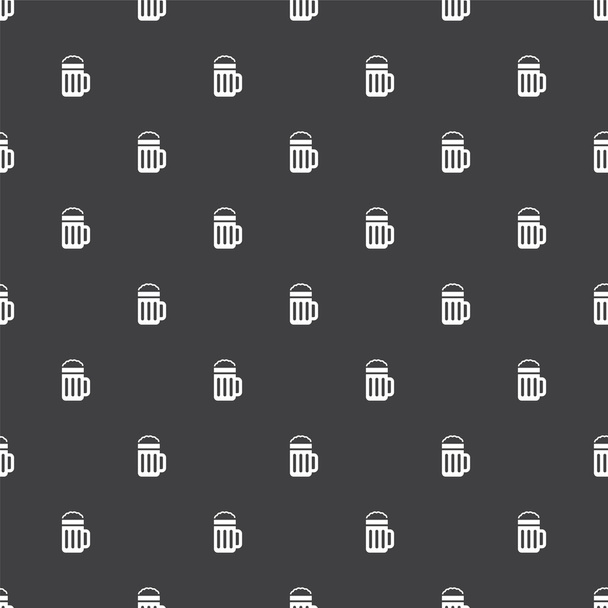 beer, vector seamless pattern - Vector, Image