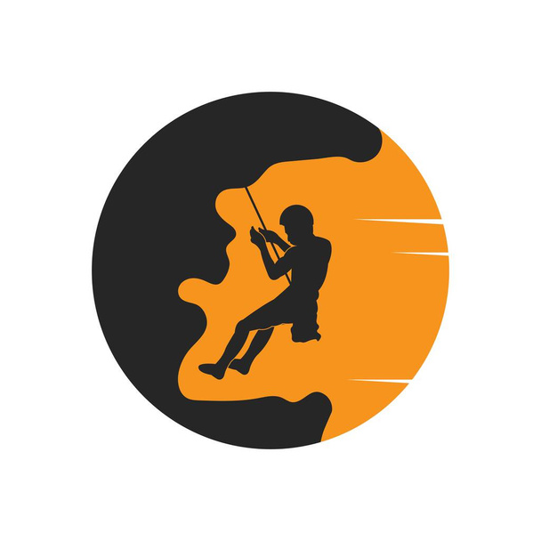Vorlage für das Bergsteigen Logo  - Vektor, Bild