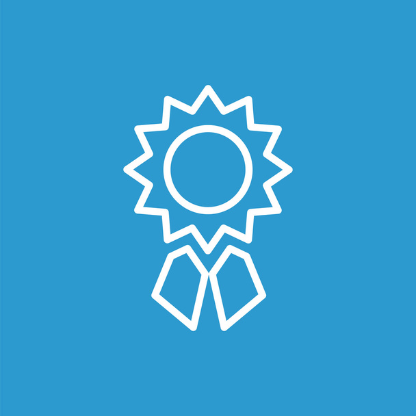 prestatie overzicht icon, geïsoleerde, wit op de blauwe achtergrond - Vector, afbeelding