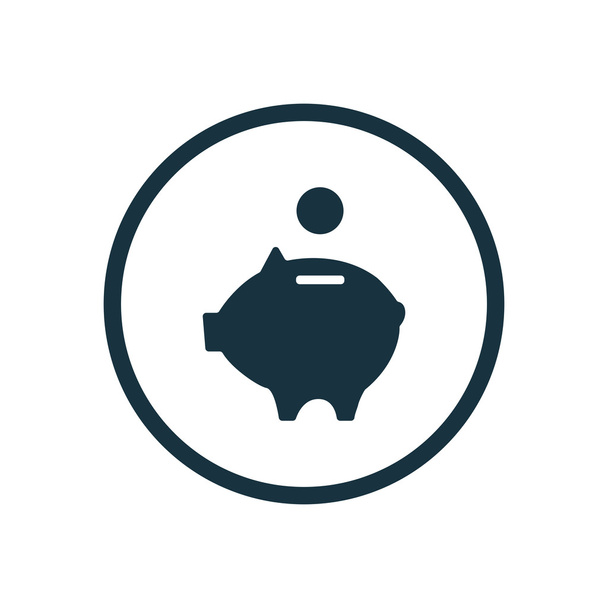 Moneybox piggy pictogram - Vector, afbeelding