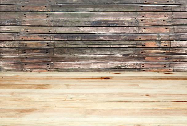 Mesa de madera con fondo y textura vacíos
  - Foto, imagen