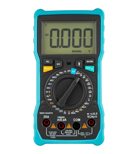 Multimeters, measuring instrument on white background in insulation - Photo, Image