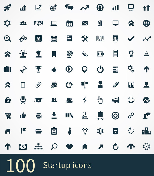 Ensemble de 100 icônes de démarrage
 - Vecteur, image