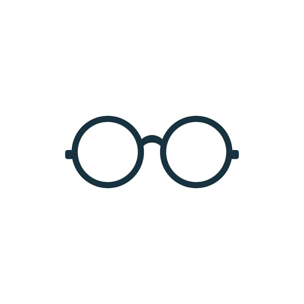 Ikona okrągłe okulary - Wektor, obraz