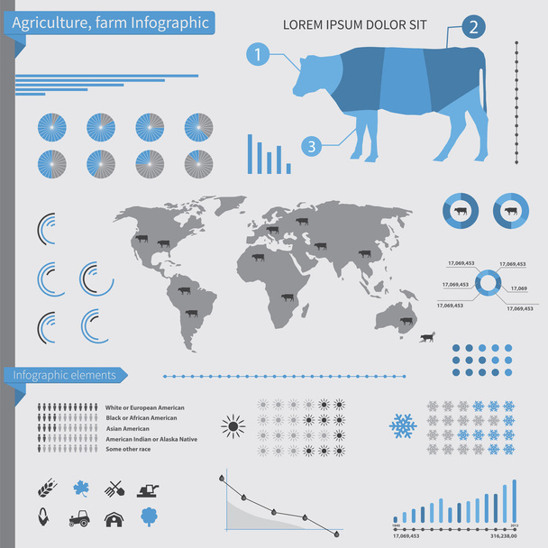 agriculture infographic - Вектор, зображення