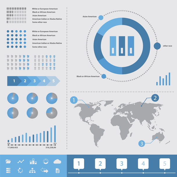 big data infographi - Wektor, obraz