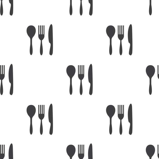 cutlery, vector seamless pattern - Vector, Image
