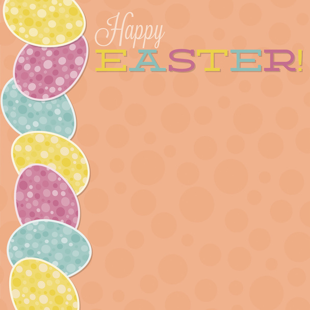 Retro Easter egg card in vector format. - Vetor, Imagem