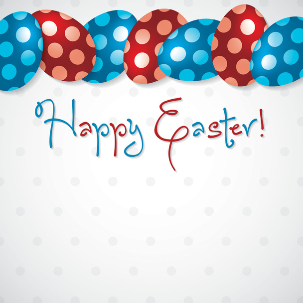 Bright Egg Happy Easter card in vector format. - Vektör, Görsel