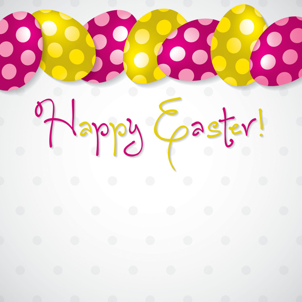 Bright Egg Happy Easter card in vector format. - Vector, Imagen