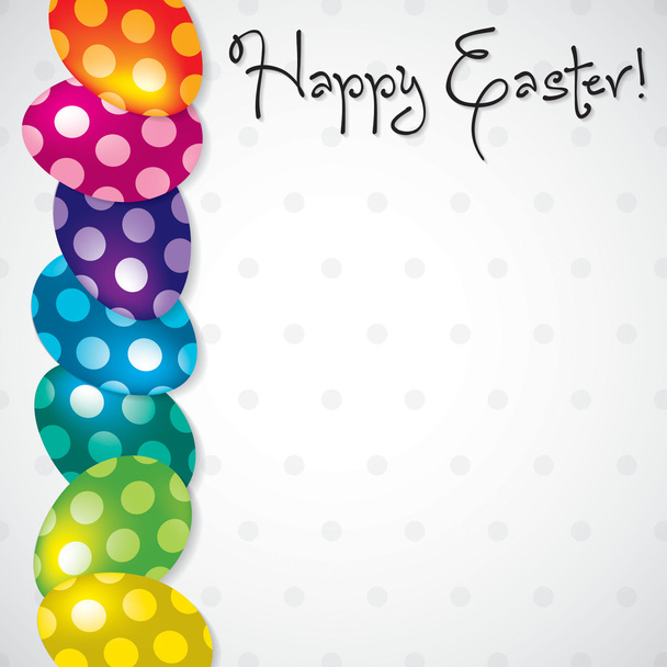 Bright Egg Happy Easter card in vector format. - Vektör, Görsel