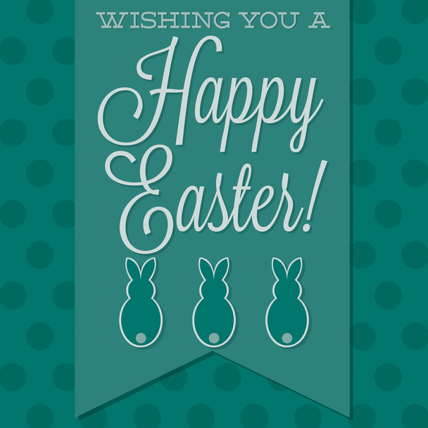 Retro style 'Happy Easter' card in vector format. - Vecteur, image