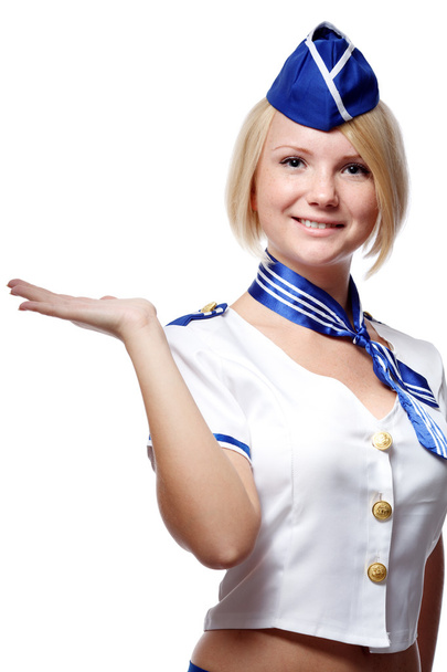 Portrait of beautiful stewardess - Fotografie, Obrázek