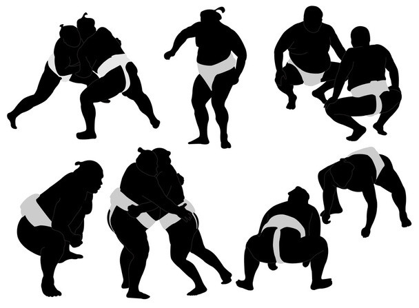 Sumo wrestlers - Vector, Image