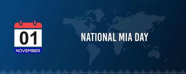 1er novembre Conception de bannière texte de la Journée nationale de la Mia pour les médias sociaux - Photo, image
