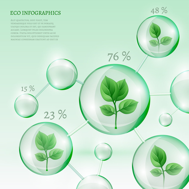 2 Infographics Bio Bubble - Vettoriali, immagini