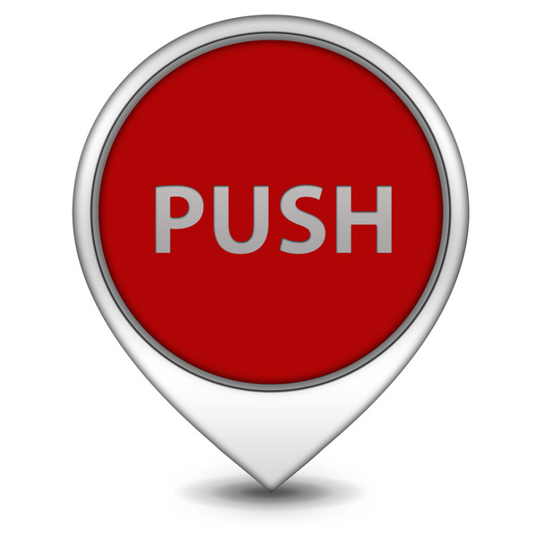 icona puntatore push su sfondo bianco
 - Foto, immagini