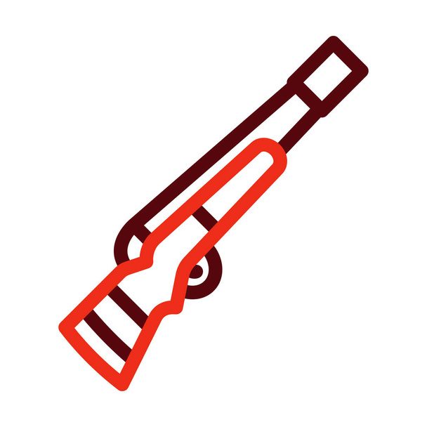 Назначенные векторные винтовки снайперов толстая линия два цвета иконки для личного и коммерческого использования - Вектор,изображение