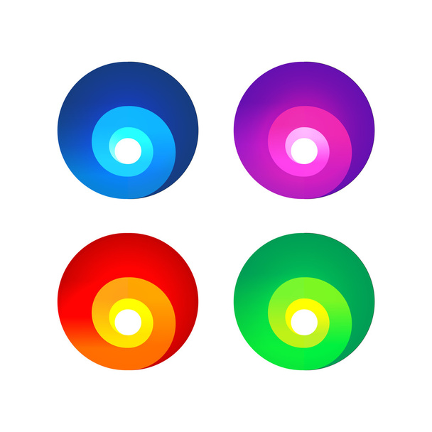 Signos espirales abstractos coloridos
 - Vector, Imagen