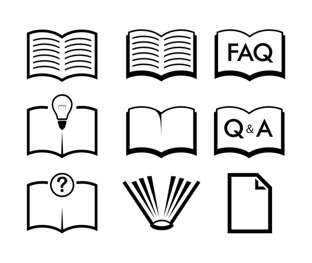 Conjunto de iconos del libro
 - Vector, Imagen