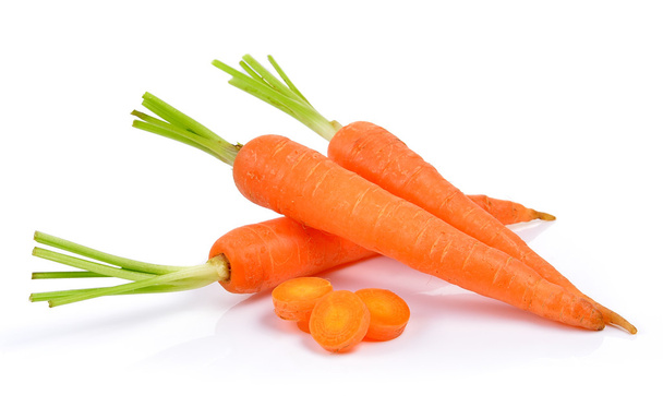  Baby-Karotten isoliert auf weißem Hintergrund - Foto, Bild