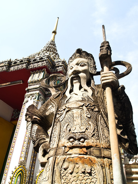 Stone Guard at Wat Pho temple, Bangkok - Foto, Bild