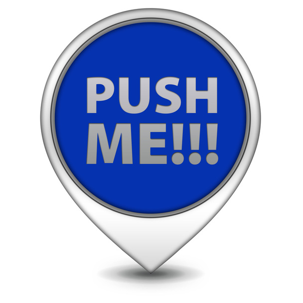 Push me pointer icon on white background - Photo, Image