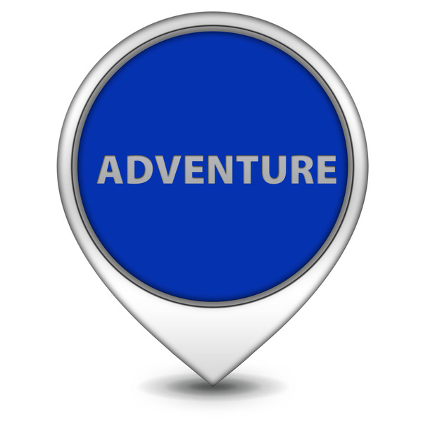 Abenteuer-Zeiger-Symbol auf weißem Hintergrund - Foto, Bild