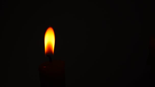 Сandles flame in the dark room - Footage, Video