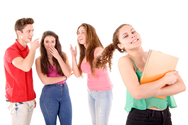 Teenagers bullying a girl - Foto, Imagem