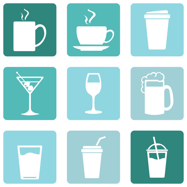 Набор икон напитков
 - Вектор,изображение
