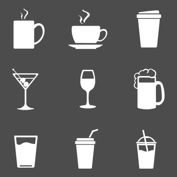 Az ikonok, italok - Vektor, kép