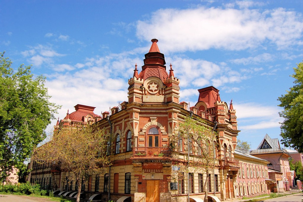 Budynek biblioteki regionalnej Irkuck, Siberia, Rosja - Zdjęcie, obraz