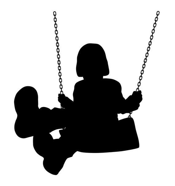 Swingende kid - Vector, afbeelding
