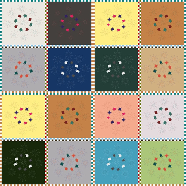 単一の舗装タイルの抽象的なシームレス パターン - ベクター画像