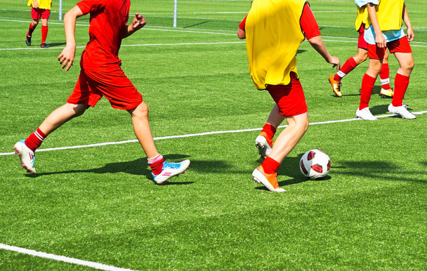 jugadores de fútbol en acción - Foto, Imagen