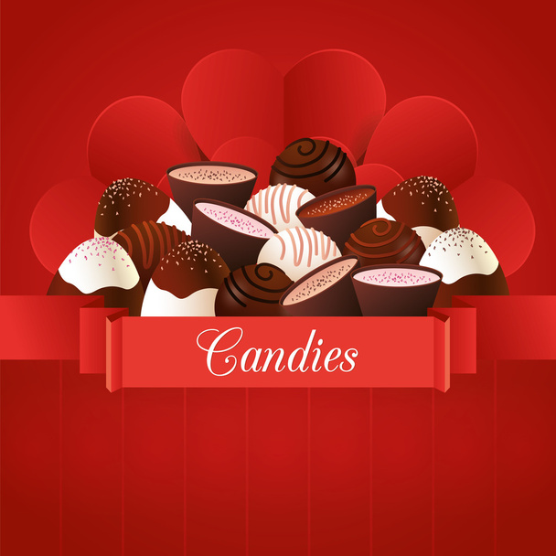Дизайн шоколадних цукерок
 - Вектор, зображення