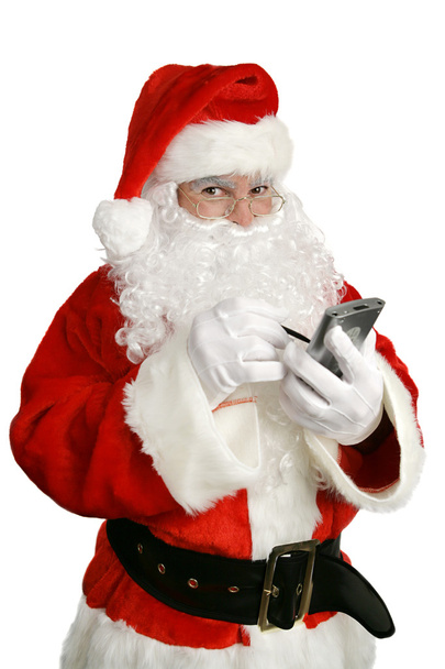 Santa Clause With Personal Computer - Valokuva, kuva