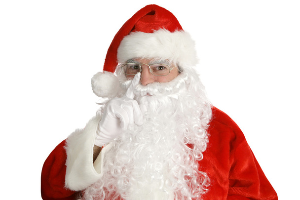 Santa Laying His Finger... - Zdjęcie, obraz