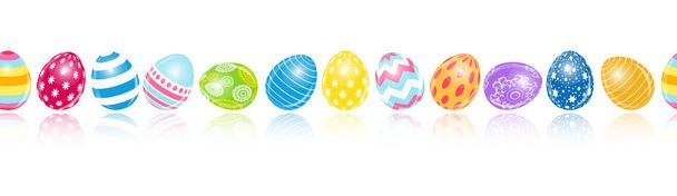 Mooie Easter Egg naadloze patroon achtergrond Vector Illustra - Vector, afbeelding