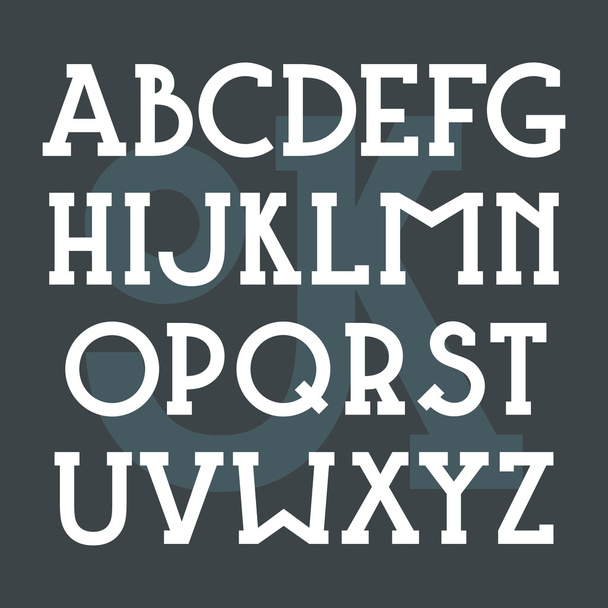 Serif γραμματοσειρά έντονη γραφή σε κλασικό στιλ  - Διάνυσμα, εικόνα