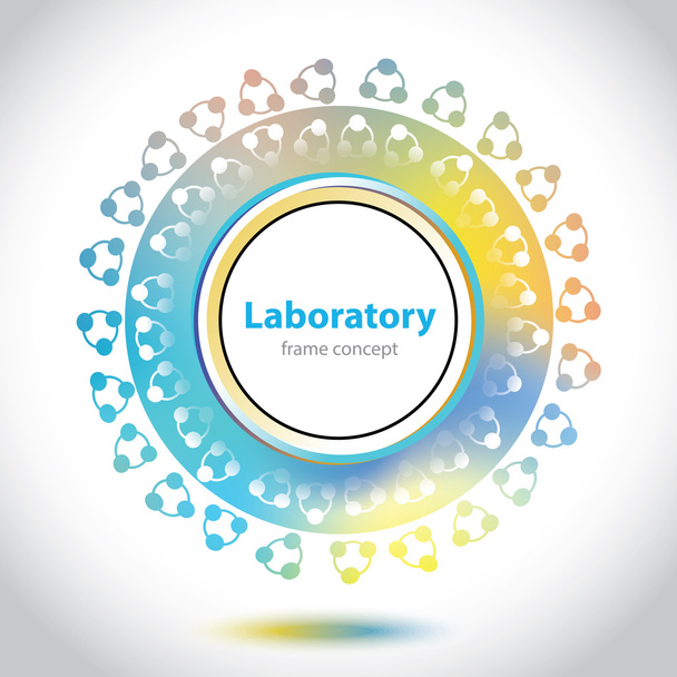 Abstract medical laboratory emblem - circle element - Vector, Image