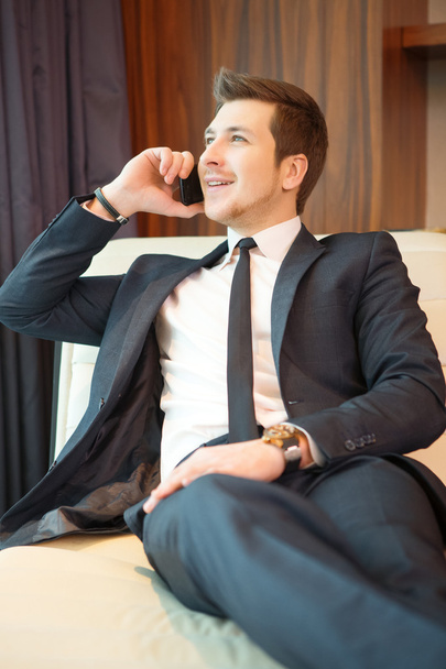 Businessman in the luxury hotel - Фото, изображение
